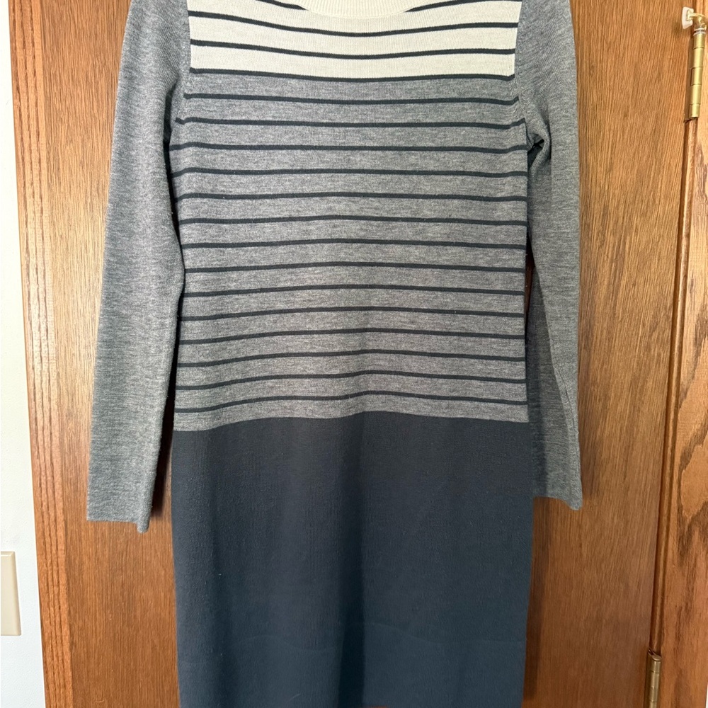 GAP Striped Gray Knit Dress